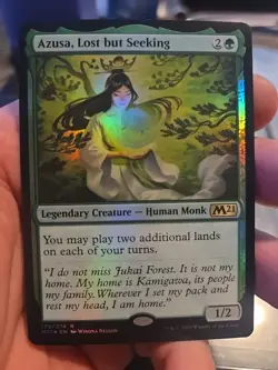 MTG Magic The Gathering Azusa, Lost But Seeking FOIL 173/274 M21 Rare NM - Image 1