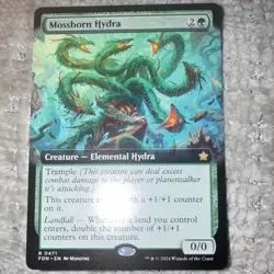Magic: The Gathering Mossborn Hydra Creature Foundations Extended Art Rare 471 - Image 1