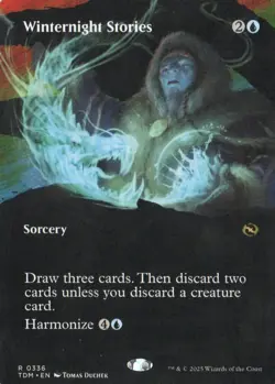 MTG TARKIR DRAGONSTORM WINTERNIGHT STORIES BORDERLESS RARE - Image 1