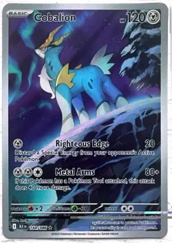 Pokemon TCG Cobalion 144/086 Illustration Rare Holo Sv: Black Bolt 2025 NM - Image 1