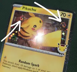 DOUBLE WHOLE SWIRL 🌀💫 NM Pikachu 051/162 30th Anniversary Stamped Pokemon Card - Image 1