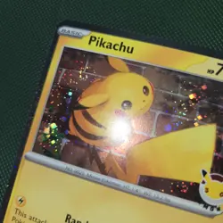 DOUBLE WHOLE SWIRL 🌀💫 NM Pikachu 051/162 30th Anniversary Stamped Pokemon Card - Image 2