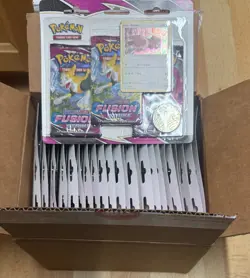 Pokemon TCG Sword Shield Fusion Strike 3 Pack Boosters + Eevee Promo Card New ! - Image 2
