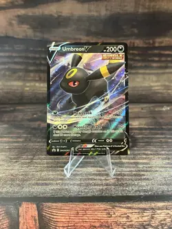 Pokemon TCG Umbreon v SWSH203 Black Star Promo Card NM Condition - Image 1