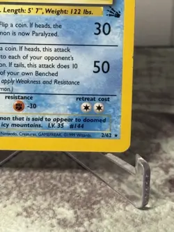 Articuno - Base Set - 2/62 - Holo Rare - Vintage WOTC Pokemon Card (1999) - LP - Image 4