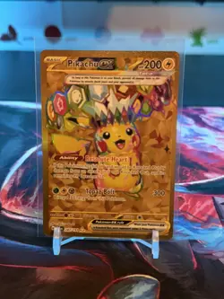 Pokemon Pikachu TCG EX Surging Sparks Holo Hyper Rare Gold Card 247/191 English - Image 1