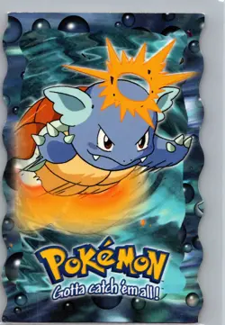 1999 TOPPS POKEMON THE MOVIE WARTORTLE #08 DIE-CUT #8 of 12 BLUE LABEL LP - Image 1