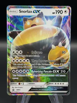 Pokemon Snorlax GX Full Art Promo SM05 Near Mint NM - Image 1