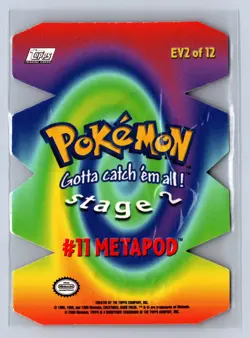 2000 Topps Pokemon Die-Cut Metapod #EV2 - Image 2