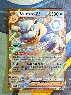 Blastoise ex 009/165 Sv: Scarlet & Violet 151 Holo Near Mint NM Pokemon TCG - Image 1