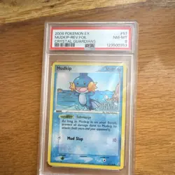 Pokemon Mudkip EX Crystal Guardians Reverse Holo 57/100 2006 PSA 8 Water - Image 1