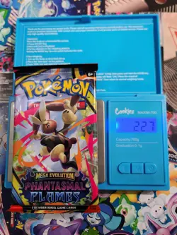 EXTREMELY HEAVY 22.7g Pokemon Phantasmal Flames - Factory Sealed Booster Pack - Image 1