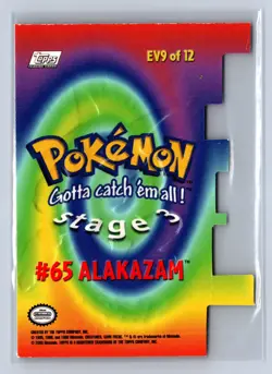 2000 Topps Pokemon Die-Cut Alakazam #EV9 - Image 2