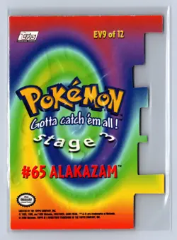 2000 Topps Pokemon Die-Cut Alakazam #EV9 - Image 2