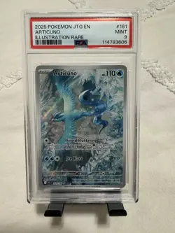 2025 POKEMON JTG EN-JOURNEY TOGETHER ILLUSTRATION RARE #161 ARTICUNO PSA 9 - Image 1