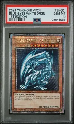 YUGIOH PSA 10 Blue-Eyes White Dragon MP24-EN001 QCR 1st Edition *1126 SDK ART - Image 1