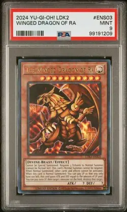PSA 9 Yu-Gi-Oh! 2024 Winged Dragon of Ra LDK2-ENS03 Ultra Rare Yugioh [PSA] - Image 1