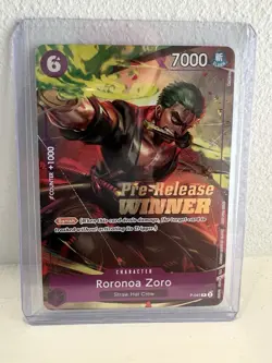 Roronoa Zoro (OP-06 Pre-Release Tournament) [Winner] P-045 One Piece - Image 1
