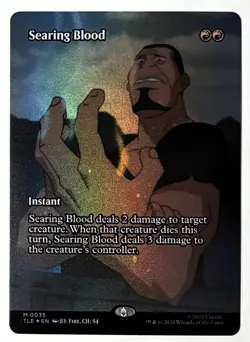Searing Blood - MTG ATLA Eternal (TLE 035) - Borderless FOIL - Image 1