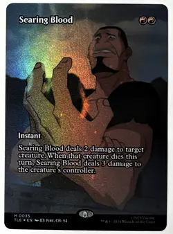 Searing Blood - MTG ATLA Eternal (TLE 035) - Borderless FOIL - Image 2