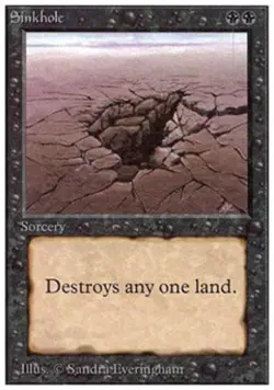 MTG English Sinkhole Medium Play Normal Unlimited - Image 1