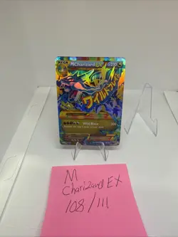 Mega M Charizard EX HOLO Pokemon Card 108/111 Flashfire HP 230 Ultra Rare - Image 3