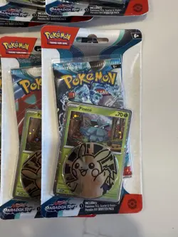 Lot Of 20- Pokemon Paradox Rift Pineco Checklane Blister With Coin - Image 2