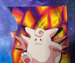 Clefable 36 Die Cut Embossed Pokemon Topps 9 Of 18 2001 Vintage Rare - Image 3