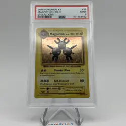 PSA 9 MINT 2016 POKEMON XY EVOLUTIONS #38 MAGNETON-HOLO - Image 1