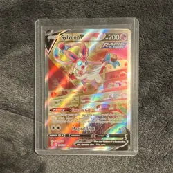 Pokemon Sylveon V Ultra Rare Full Art Rapid Strike SWSH07 184/203 MINT - Image 1