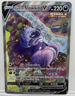 Pokemon TCG Galarian Slowking V 179/198 Sword & Shield Chilling Reign Alt Art NM - Image 1