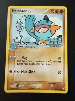 Pokemon TCG Crystal Guardians Marshtomp 38/100 Stamped Reverse Holo Near Mint - Image 1