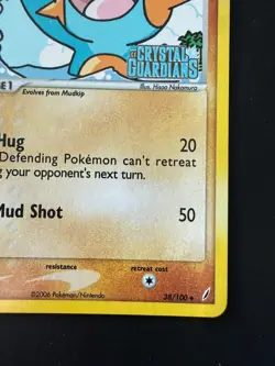 Pokemon TCG Crystal Guardians Marshtomp 38/100 Stamped Reverse Holo Near Mint - Image 2