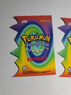 TV Animation Series 3 Lot Of 2 Die Cut Cards Topps Pokemon #16 Pidgey X2 - Image 4