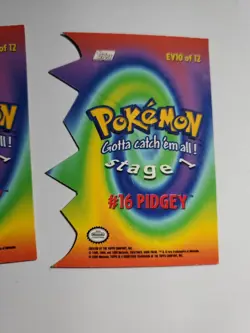 TV Animation Series 3 Lot Of 2 Die Cut Cards Topps Pokemon #16 Pidgey X2 - Image 5