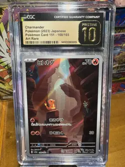 2023 Pokemon 151 Japanese Charmander Art Rare Holo 168/165 CGC 10 Pristine - Image 1