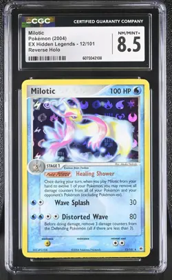 CGC 8.5 Milotic 2004 EX Hidden Legends 12/101 Reverse Holo Pokemon Card - Image 1