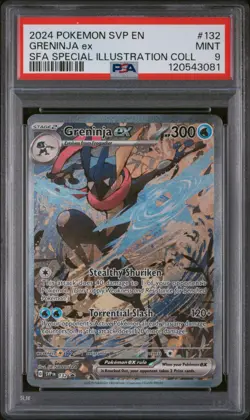 2024 Pokemon Greninja Ex Black Star #132 SFA Special Illustration - PSA 9 - Image 1