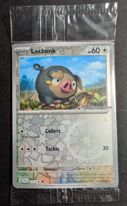 Lechonk 155/198 Scarlet & Violet Sealed Pokemon Center Stamped Promo Pokemon - Image 1