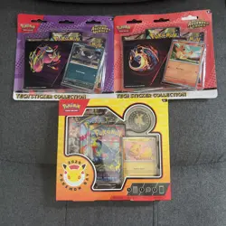 3 x Packs Pokemon TCG Ascended Heroes and Pokemon Day 2026 Tech Sticker BUNDLE - Image 1
