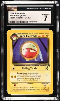 Pokemon - 2000 Team Rocket #34/82 Dark Electrode CGC 7 FREE SHIPPING (US Only) - Image 1