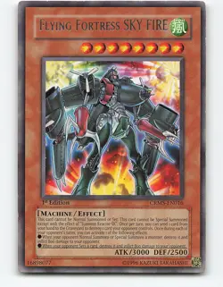 Flying Fortress SKY FIRE #CRMS-EN016 Rare 1st edition Yugioh Card - Image 1