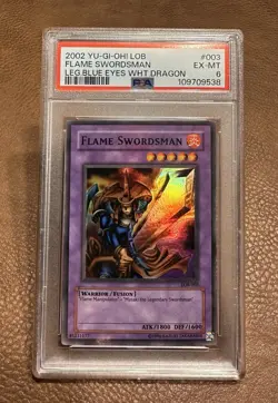 Yu-Gi-Oh! PSA 6 Flame Swordsman Blue Eyes White Dragon - Image 1