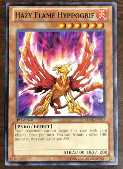 Hazy Flame Hyppogrif SDOK-EN007 YuGiOh! Card 1st Edition Near Mint NEW x1 - Image 1