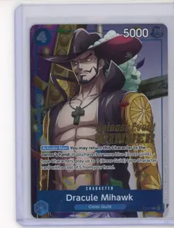 Dracule Mihawk (Release Event Winner) P-081 One Piece Promotion Card - Image 1
