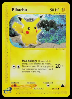 Pokemon Card - Pikachu Skyridge 84/144 Common - Image 1