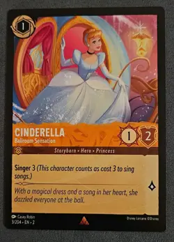 Lorcana Cinderella Ballroom Sensation Regular Card 3/204 Rise of the Floodborn - Image 1