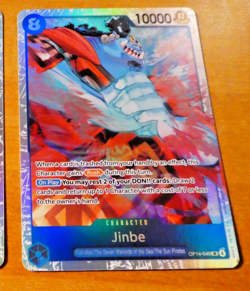ONE PIECE ENGLISH CARD HOLO GAME CARTE CARTE Jinbe OP14-049 SR EN MINT - Image 1