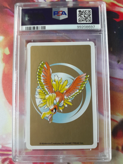 Pokemon Gold Ho-oh Back Bayleef 4 of Clubs Poker Deck Playing Card PSA 10 POP 5 - Image 2