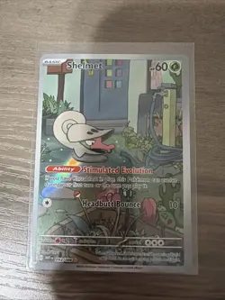 Pokemon TCG Shelmet 93/86 Illustration Rare Full Art Holo White Flare Card - Image 1